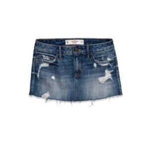 Abercrombie & Fitch Jean Mini Short Blue Skirt 4